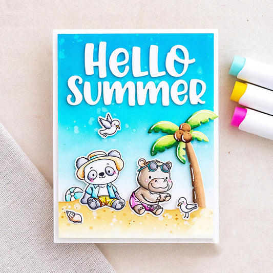 "Hello Summer" Words Metal Cutting Dies