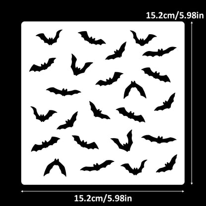 Bat Background DIY Painting Hollow Stencil