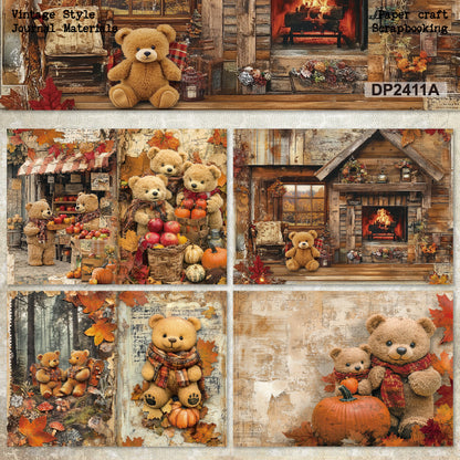 A5 Cute Bear Journal Scrapbook Paper