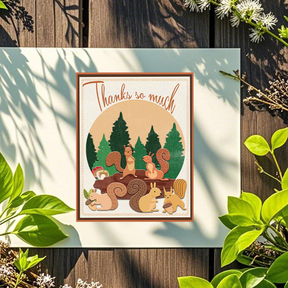 Cute Squirrels Metal Cutting Dies
