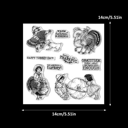 Thanksgiving Theme Dies & Stamps Set