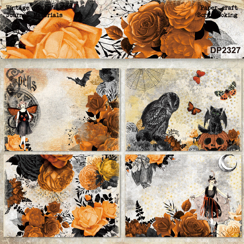 A5 Halloween Pumpkin Journal Scrapbook Paper