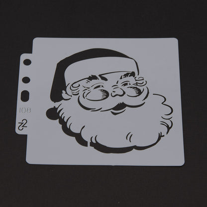 Bearded Santa Claus Hollow Stencil