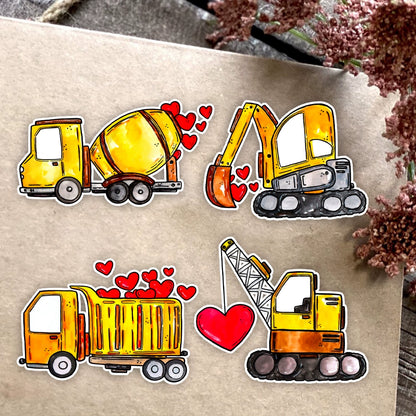 Cartoon Excavator Dies & Stamps Set