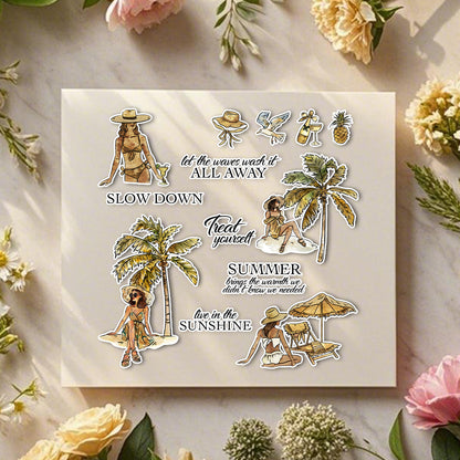 Beach Girl Clear Stamps