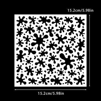 Bacterial Pattern DIY Painting Hollow Stencil