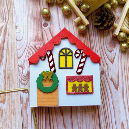 Christmas House Box Metal Cutting Dies