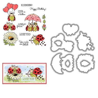 Valentine's Day Ladybug Dies & Stamps Set