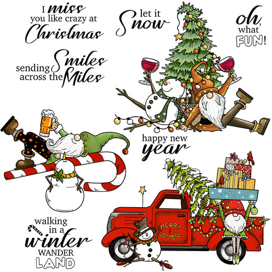 Christmas Theme Dies & Stamps Set