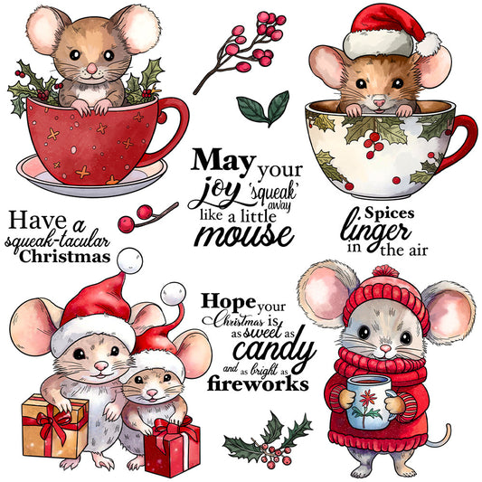 Christmas Mouse Clear Stamps