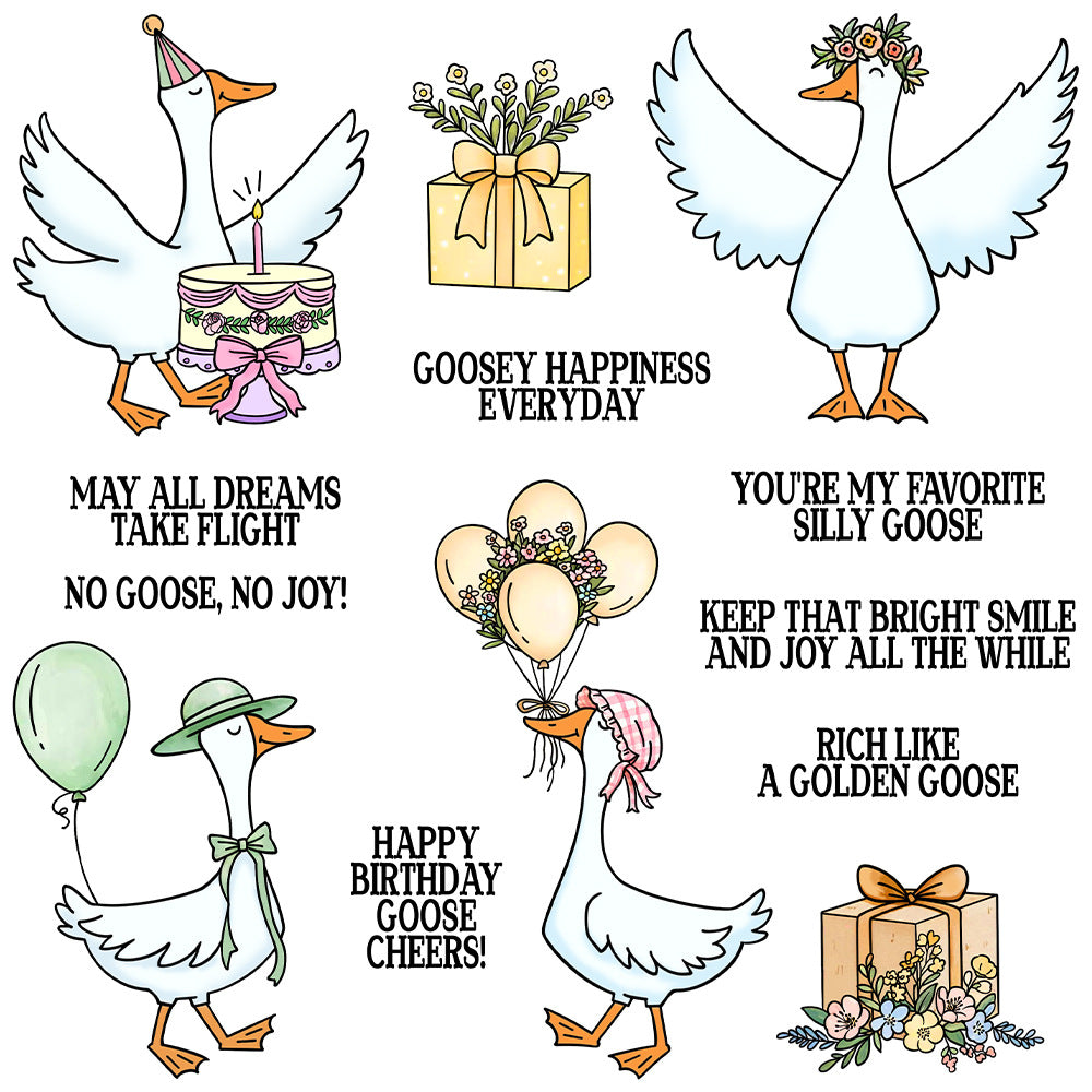Birthday Geese Dies & Stamps Set