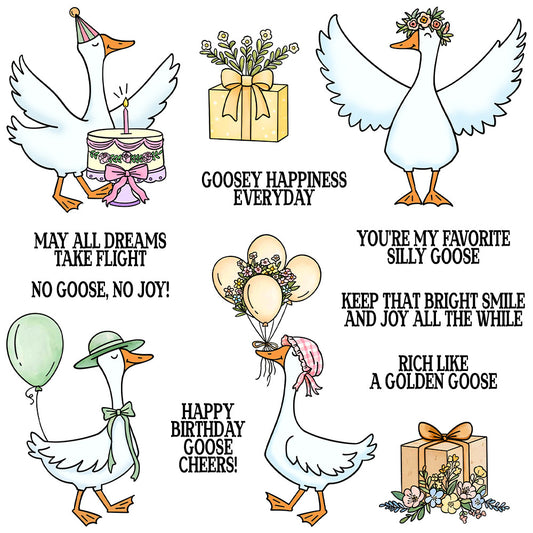 Birthday Geese Dies & Stamps Set