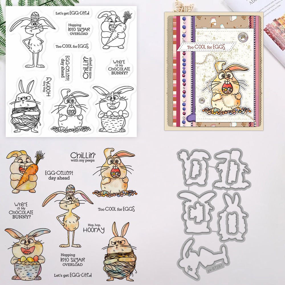 Funny Rabbit Dies & Stamps Set