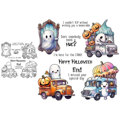 Halloween Spooky Pumpkin Dies & Stamps Set