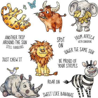 African Animals Clear Stamps