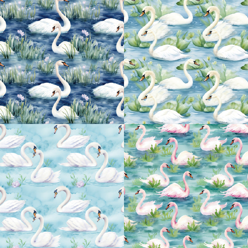 24PCS 6" Swan Lake Scrapbook Paper & Cardstock