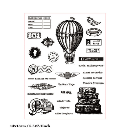 Travel Theme DIY Scrapbook Clear Stamps