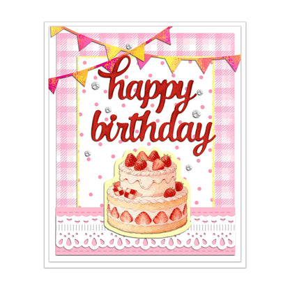 "Happy Birthday" Words Metal Cutting Dies