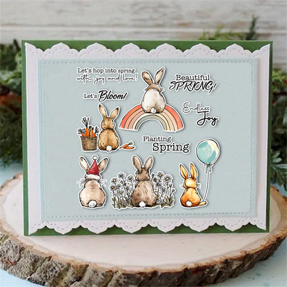 Easter Cute Bunny Dies & Stamps Set