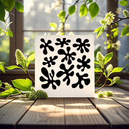 Water Stain Pattern DIY Painting Hollow Stencil