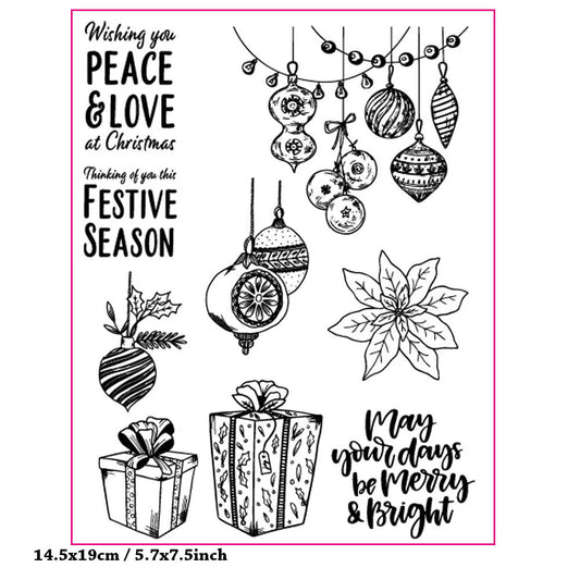 Christmas New Year Gifts Clear Stamps