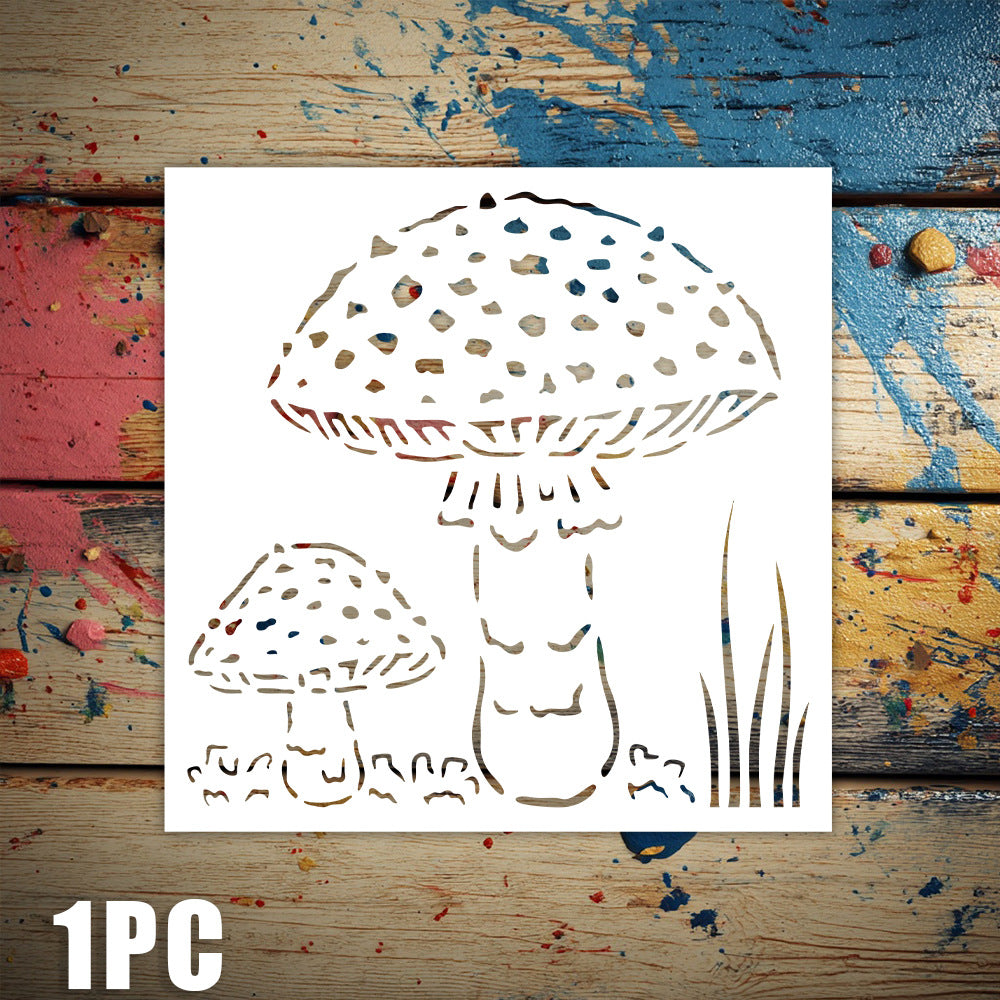 Mushroom Pattern DIY Painting Hollow Stencil