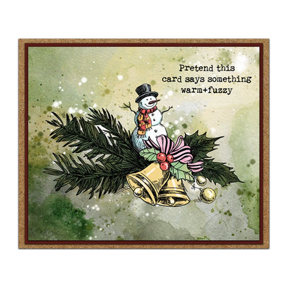 Santa Claus Snowman Pine Leaves Dies & Stamps Set
