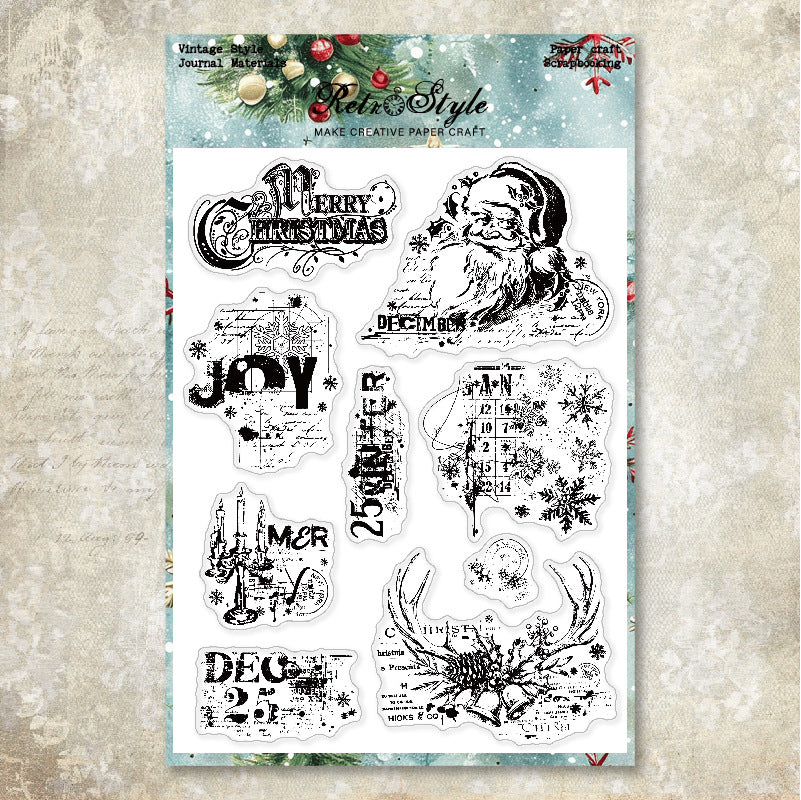 Christmas Theme DIY Decorative Journal Clear Stamps