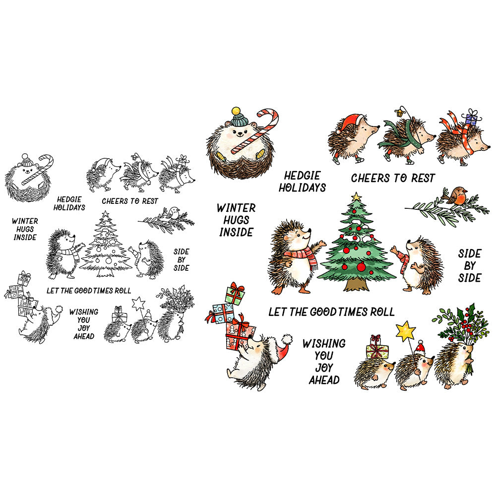 Christmas Hedgehog Dies & Stamps Set