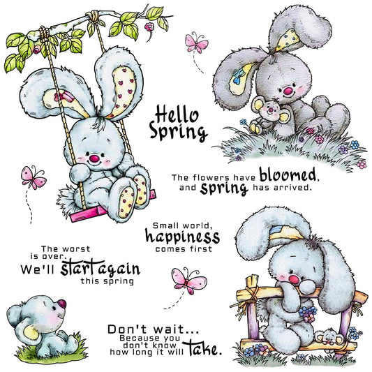 Spring Bunny Dies & Stamps Set