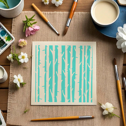 Tree Trunk Pattern DIY Painting Hollow Stencil