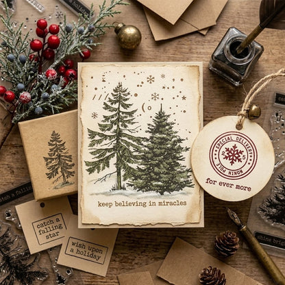 Christmas Theme DIY Decorative Journal Clear Stamps