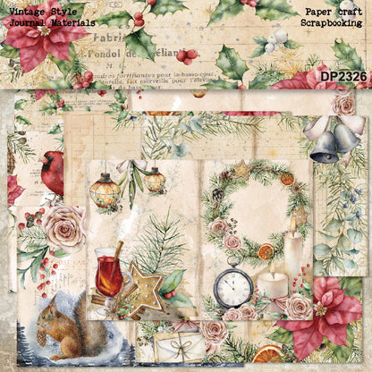 A5 Merry Chrismas Journal Scrapbook Paper