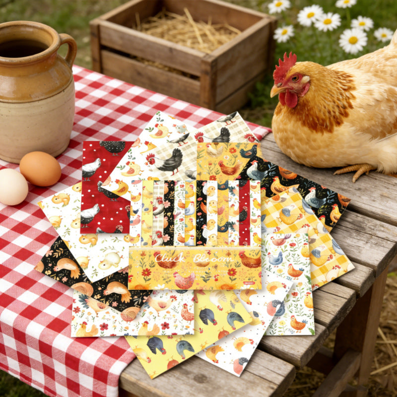 24PCS 6" Cluck Bloom Scrapbook Paper & Cardstock