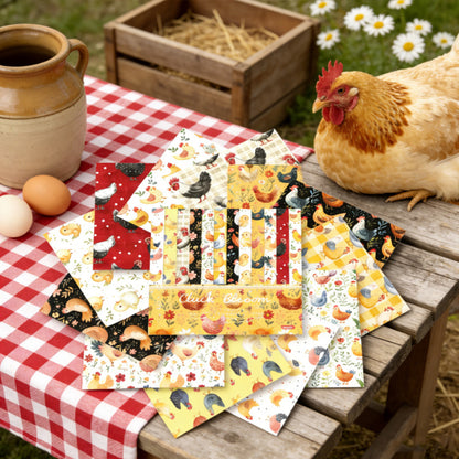 24PCS 6" Cluck Bloom Scrapbook Paper & Cardstock