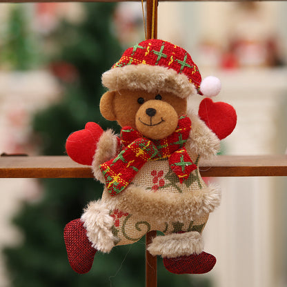 4Pcs Christmas Dolls Pendant Decorations