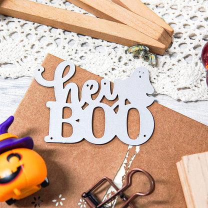 "Hey Boo" Words Metal Cutting Dies
