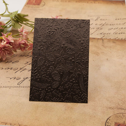 Flowers and Leaves Pattern Plastic Embossing Folder