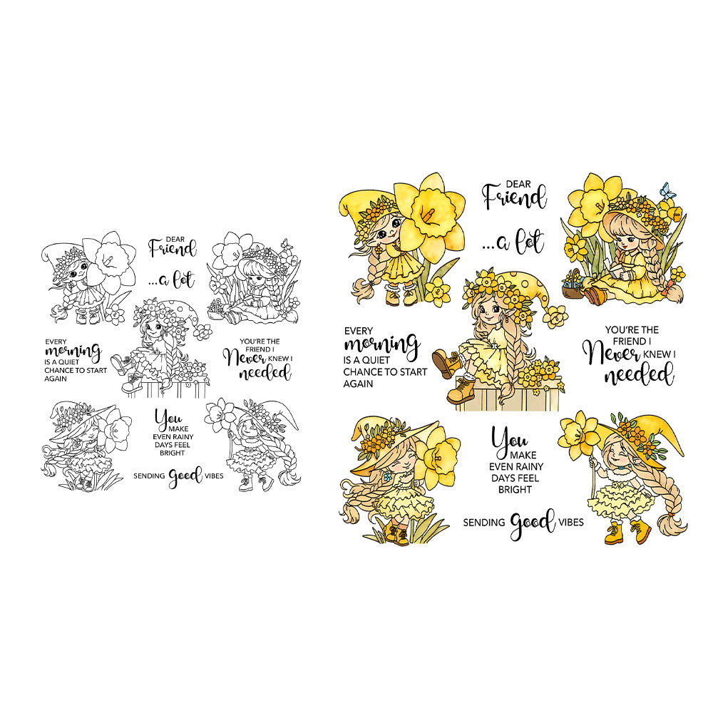 Flower Girl Clear Stamps