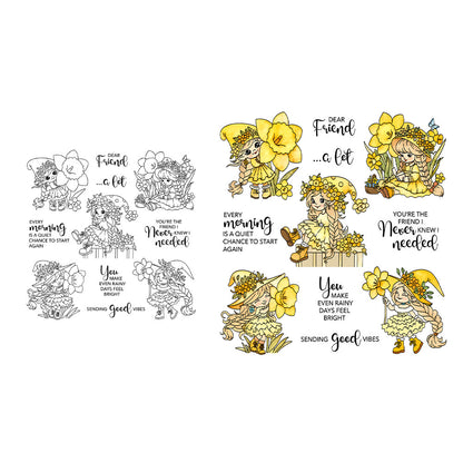 Flower Girl Clear Stamps