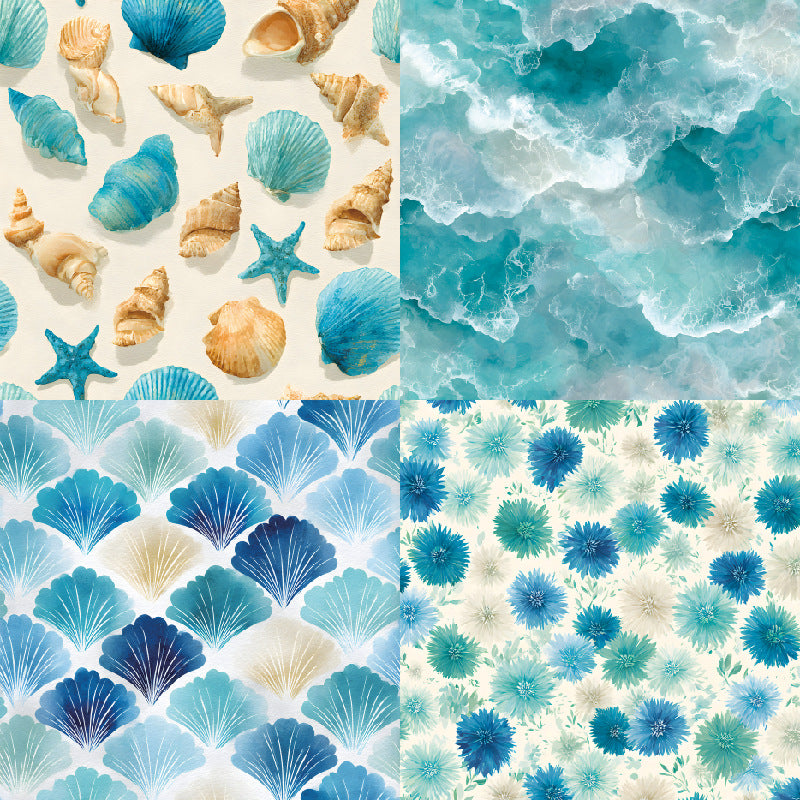 24PCS 6" Beach Scrapbook Paper & Cardstock