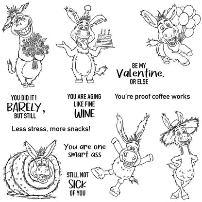 Cute Donkey Dies & Stamps Set