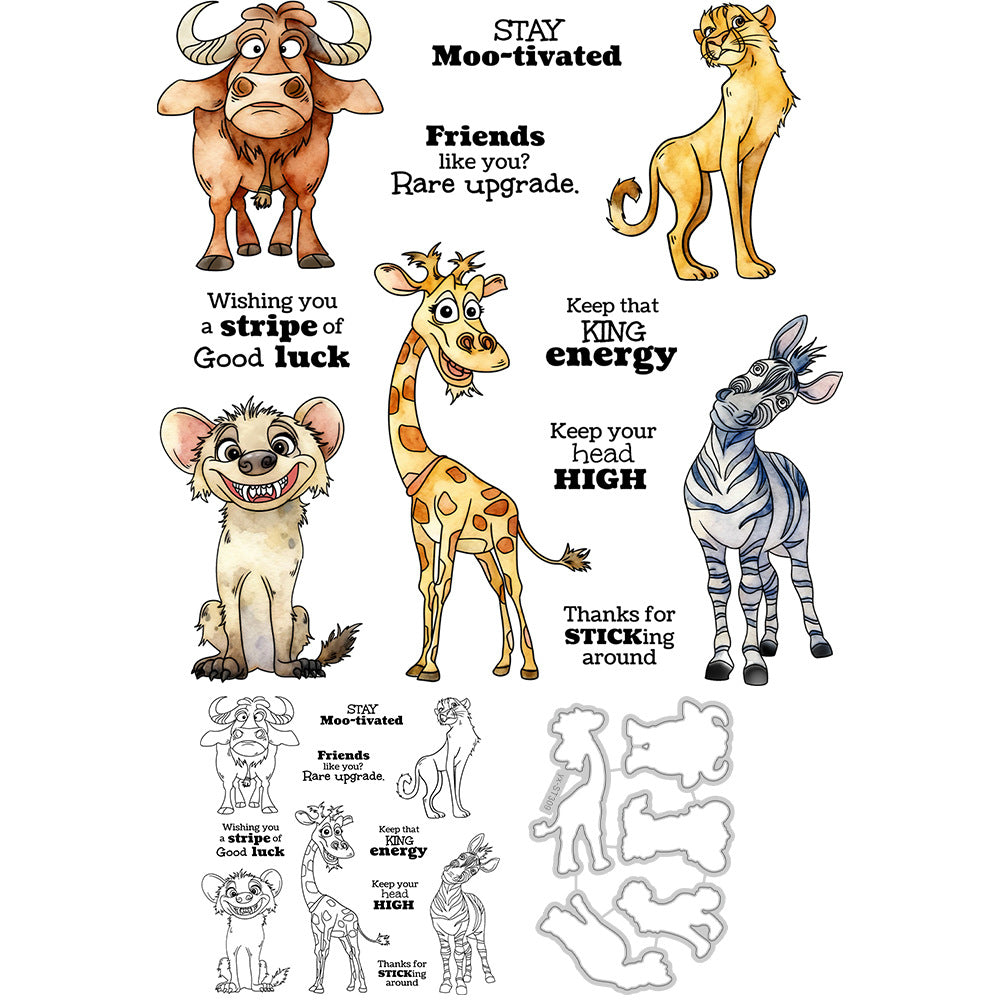 Zebra Giraffe Dies & Stamps Set