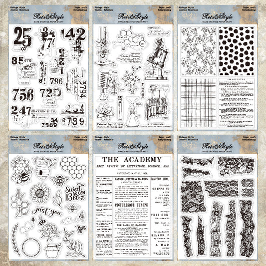 Vintage Background DIY Scrapbook Clear Stamps