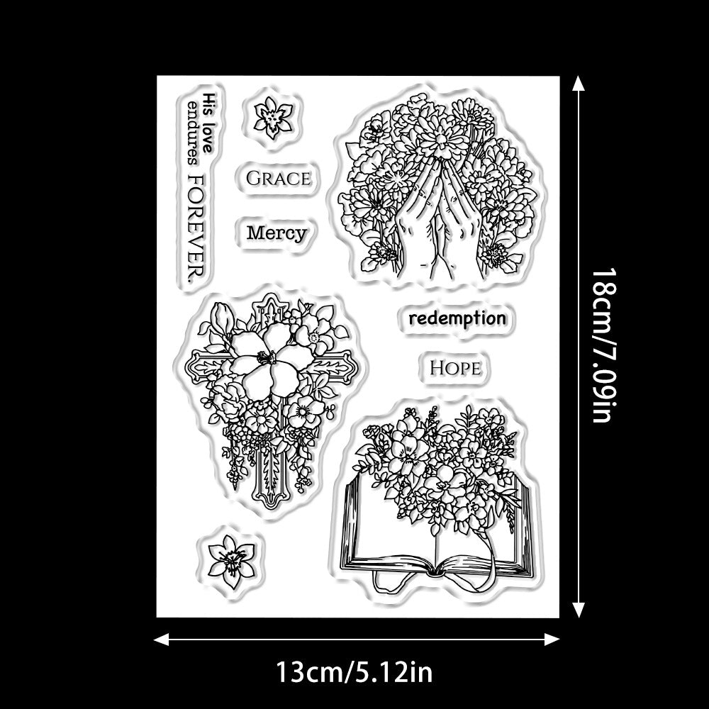 Cross Flowers Dies & Stamps Set