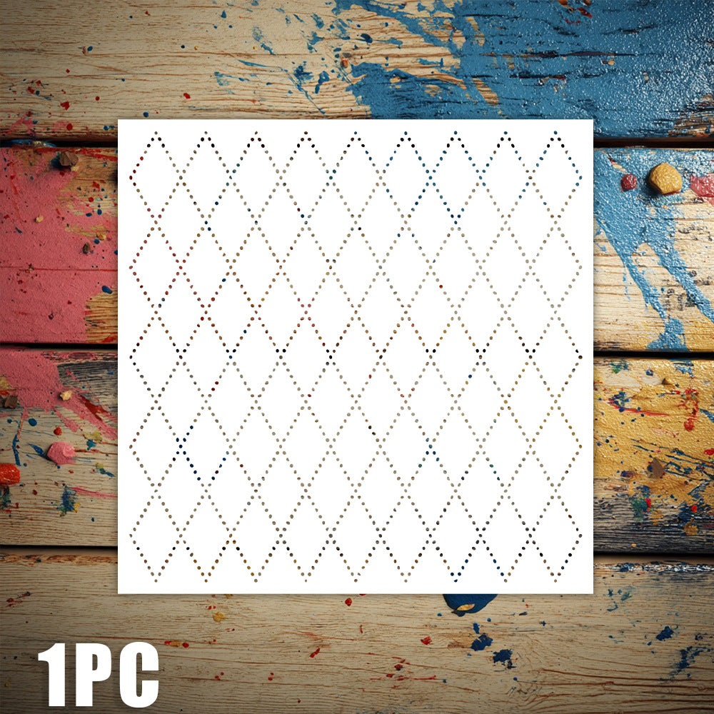 Grid Pattern DIY Painting Hollow Stencil