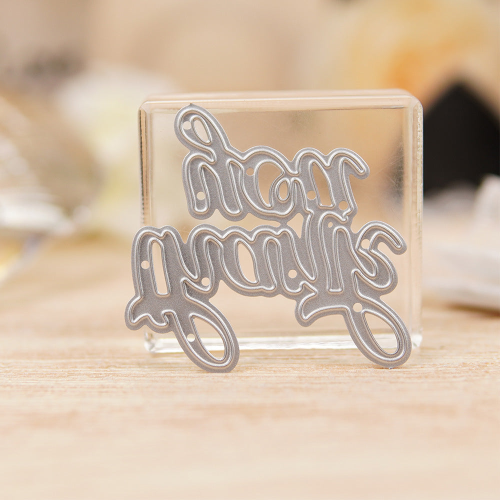 "Thank You" Words Metal Cutting Dies