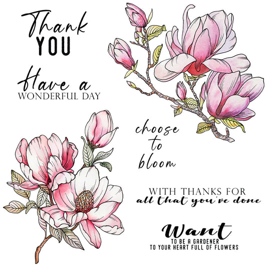 Spring Flower Clear Stamps