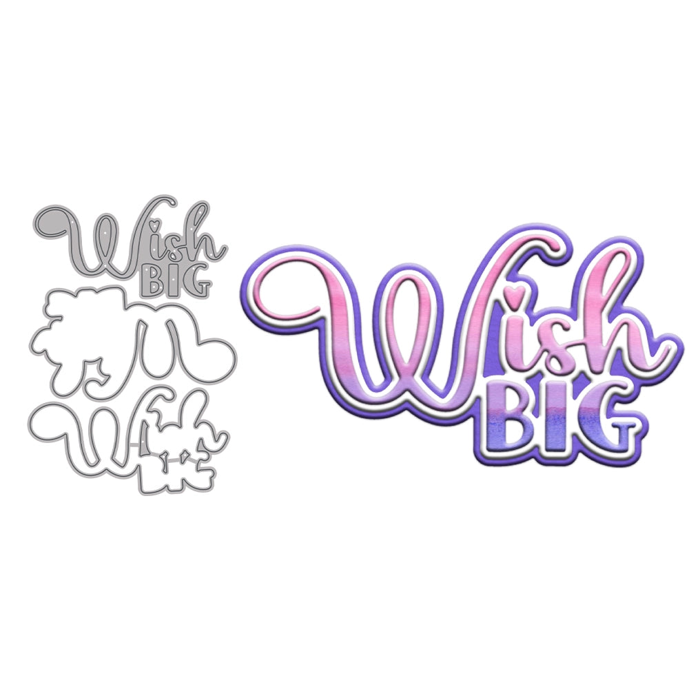 "Big Wish" Words Metal Cutting Dies