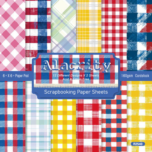 24PCS 6" Alacrity Scrapbook Paper & Cardstock